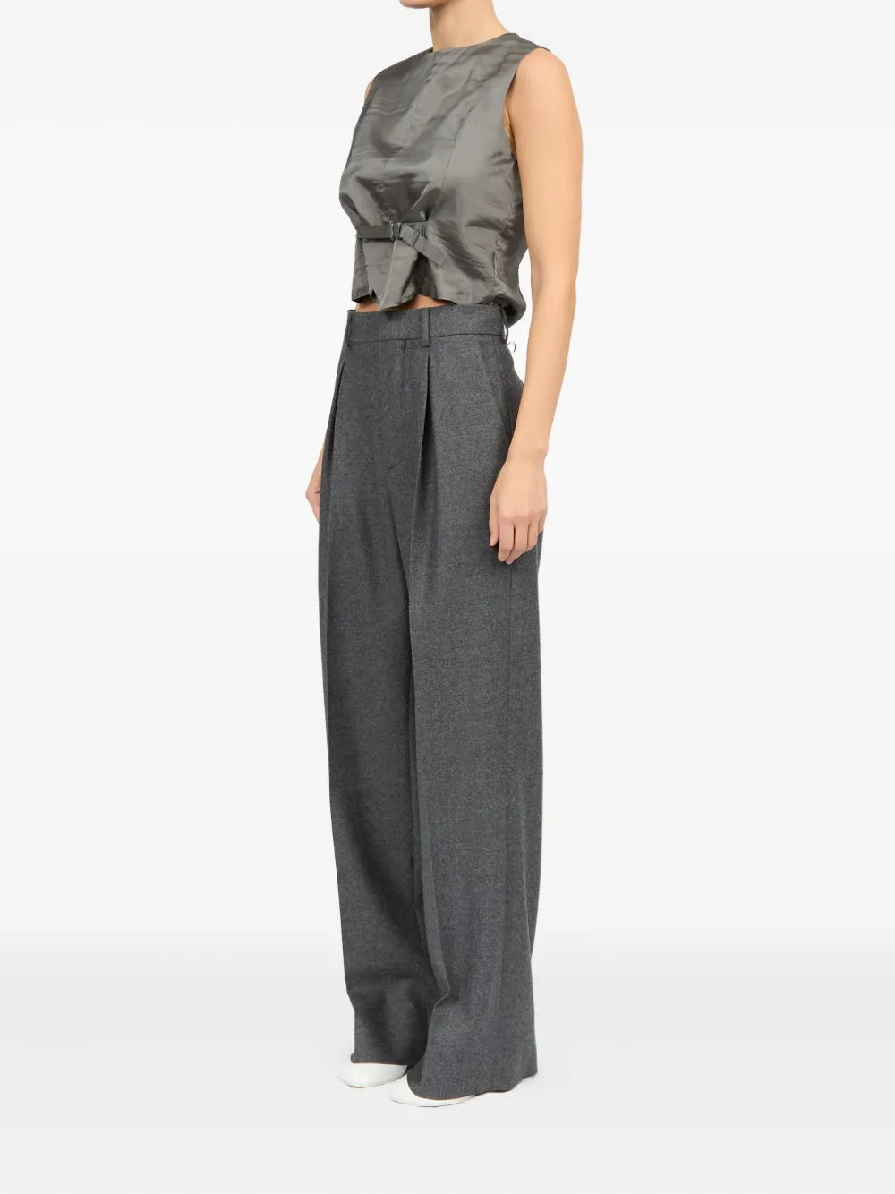 Pantalons Pantalon de ville Mm6 Gris Femme