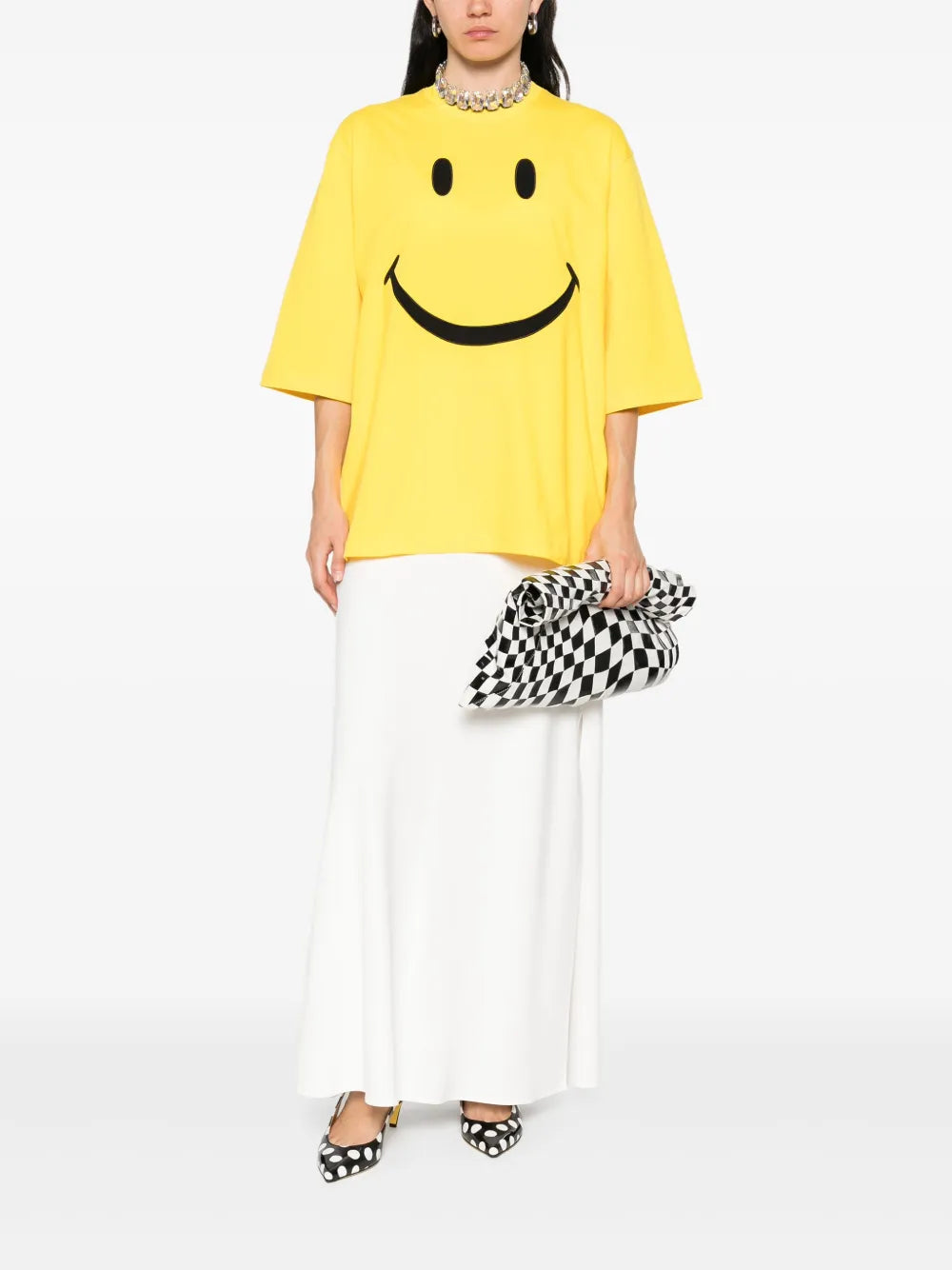 Image de l'article T-shirt Smiley de la marque Moschino pour Femme - Saison Automne-Hiver 2025 - Vue de Dos