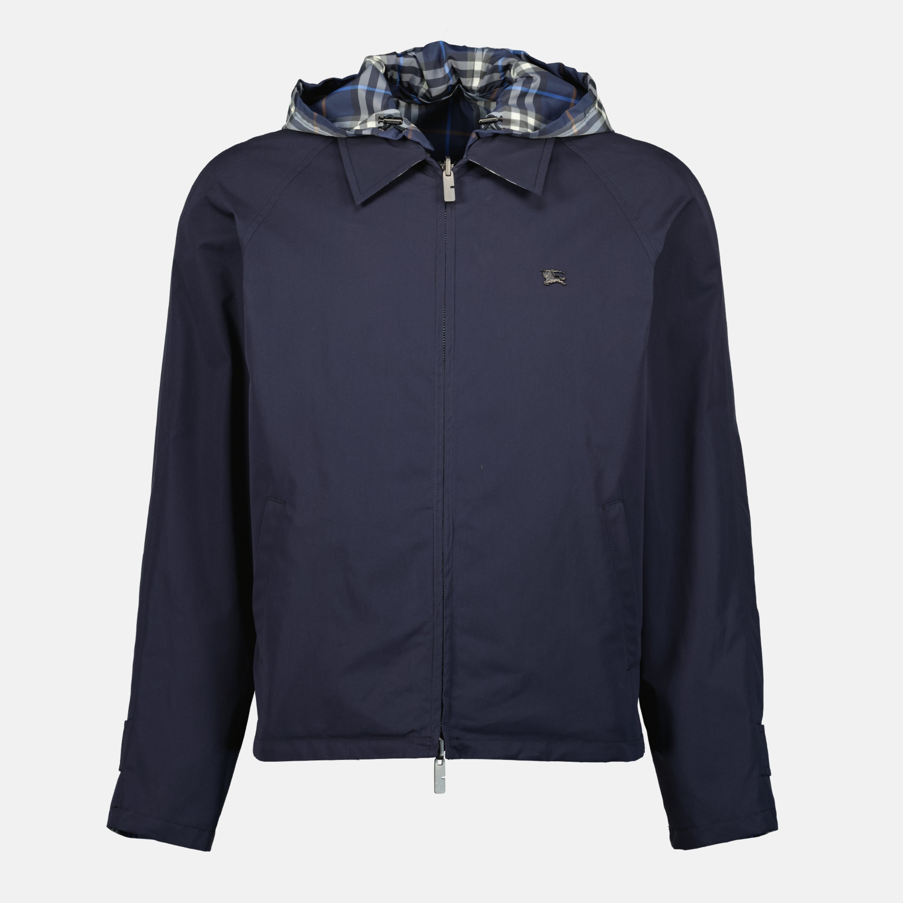 Image de l'article Veste réversible Check bleu marine de la marque Burberry pour Homme - Saison Printemps-Été 2026 - Vue de Face