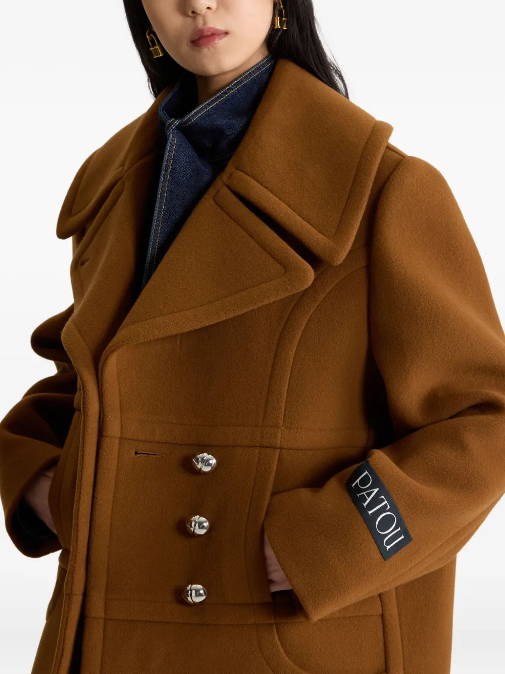 Image de l'article Manteau en laine de la marque Patou pour Femme - Saison Automne-Hiver 2025 - Vue détaillée_4