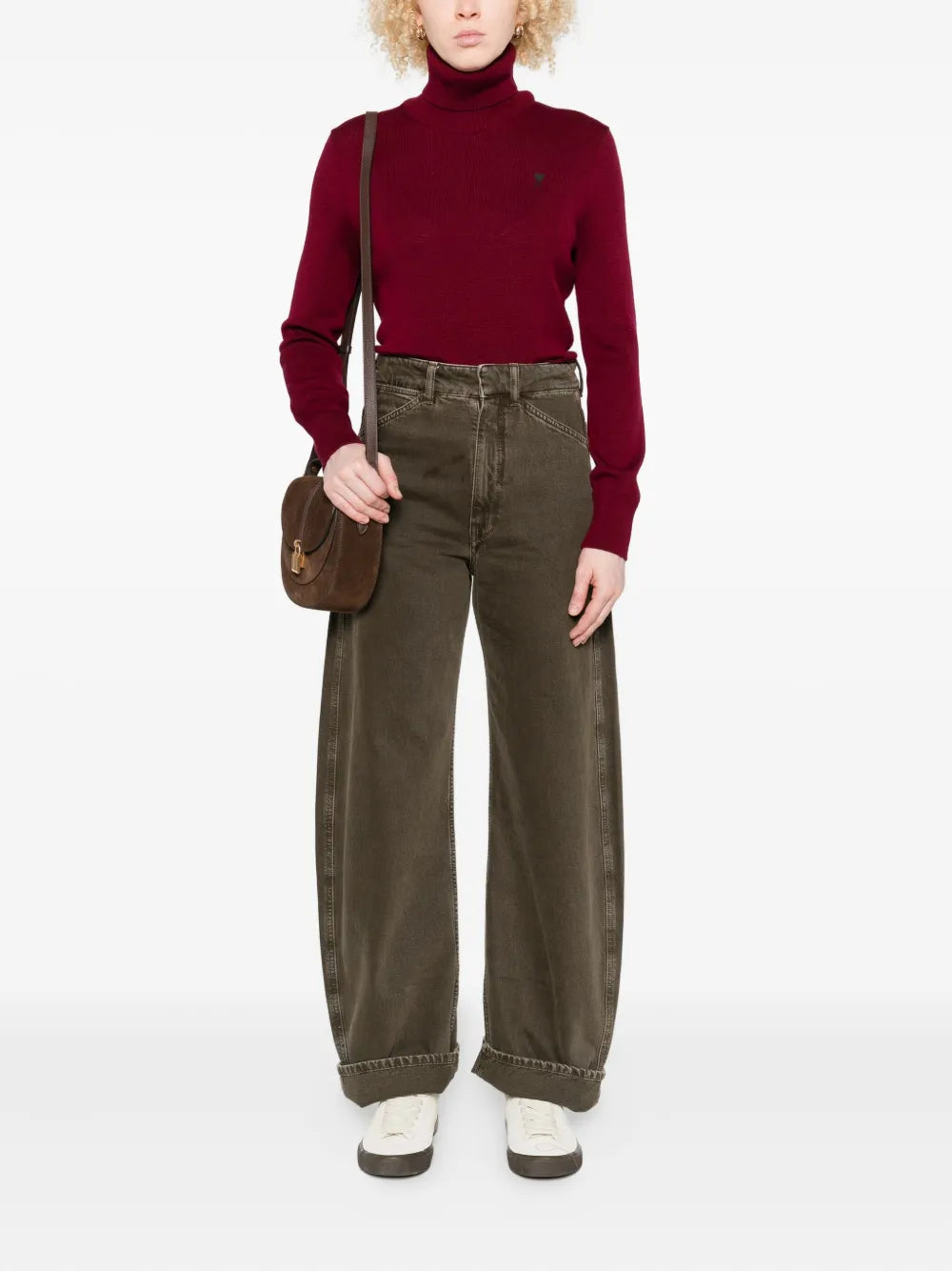 Immagine del maglione a collo alto Ami de coeur del marchio Ami PARIS per Donna - Stagione Autunno-Inverno 2025 - Vista Posteriore