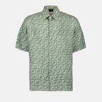 Camisas Chemise FF en lin Fendi Verde Homme