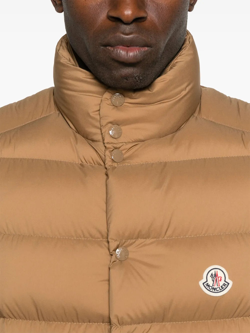 Vestes Doudoune sans manches Tibb Moncler Beige Homme