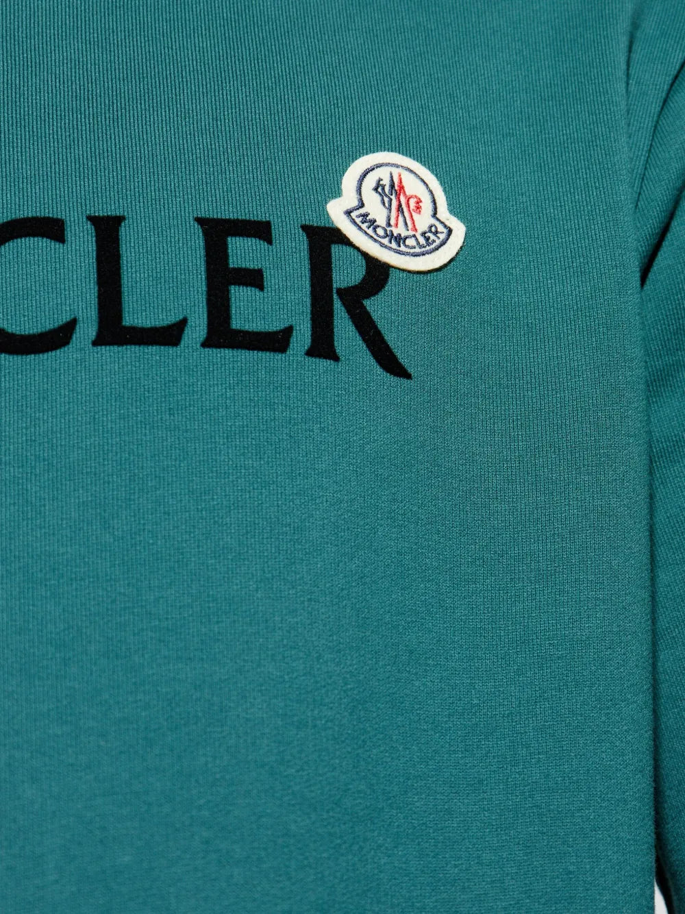 Felpe Felpa con Logo Moncler Verde Uomini