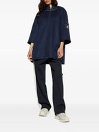 Vestes Cape zippée en laine Moncler Bleu foncé Femme