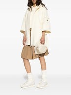 Jacken Reißverschluss-Wollcape Moncler Weiß Damen