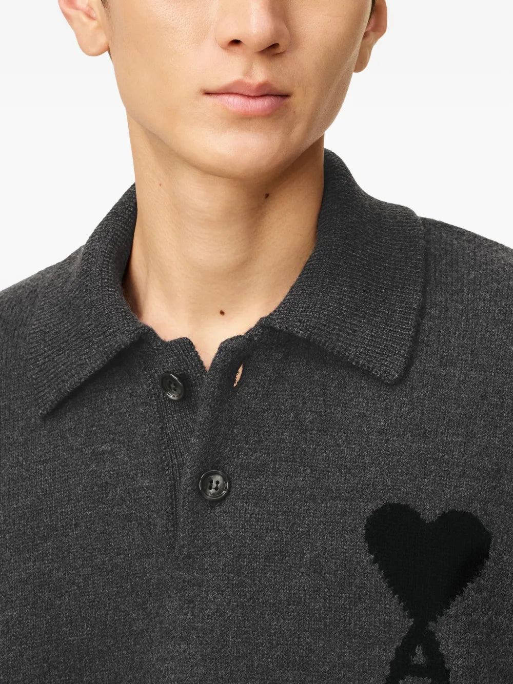 Polos Polo de Lana Ami PARIS Gris Homme