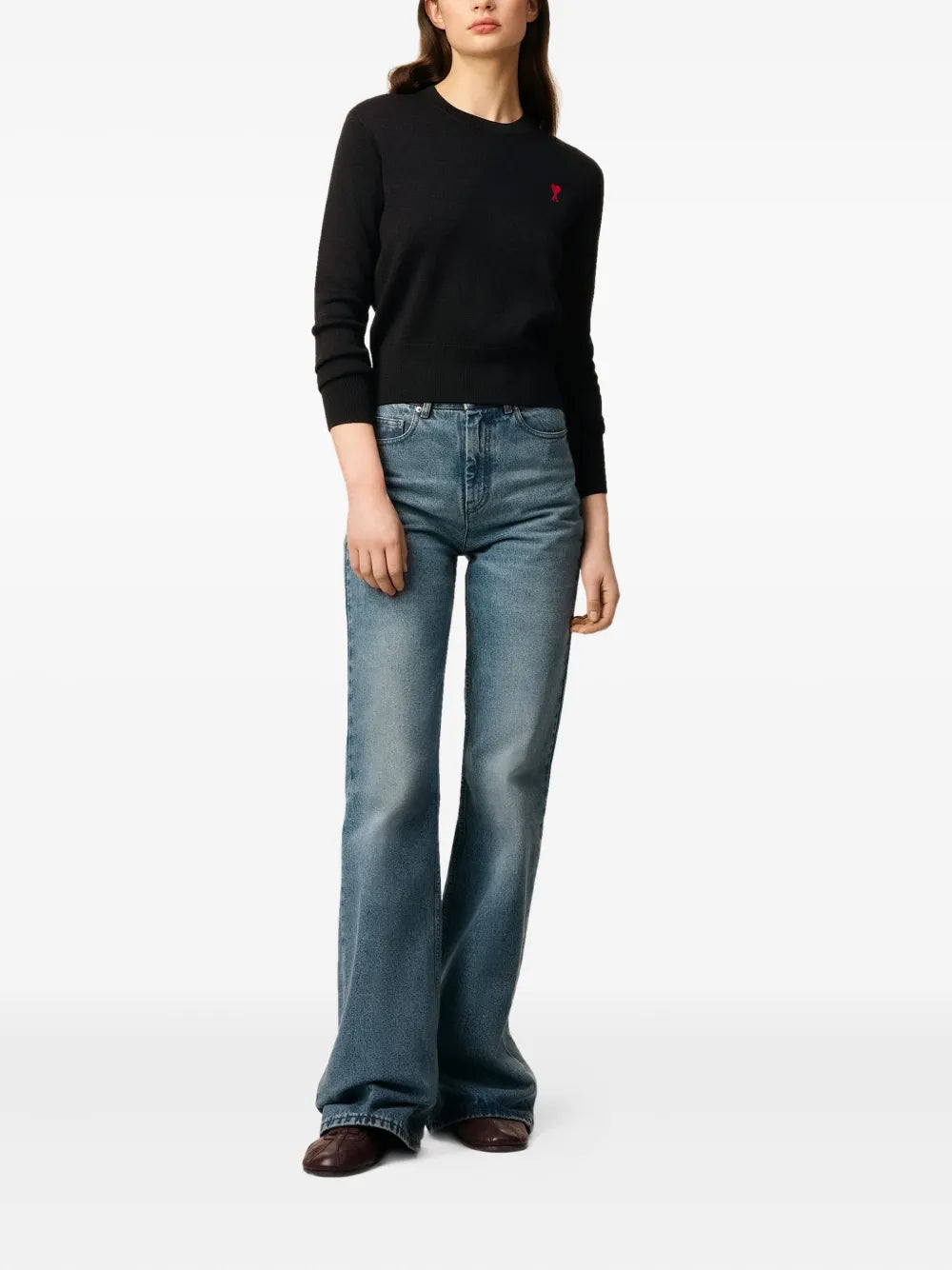 Image de l'article Pull Ami de coeur de la marque Ami PARIS pour Femme - Saison Automne-Hiver 2025 - Vue de Dos