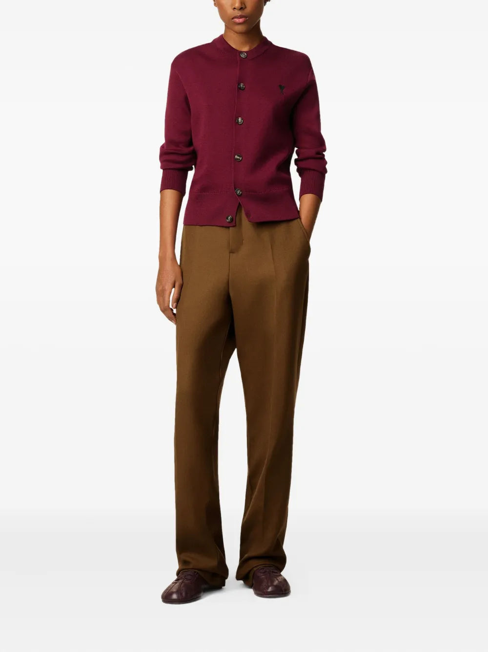 Image de l'article Cardigan AMI de coeur de la marque Ami PARIS pour Femme - Saison Automne-Hiver 2025 - Vue de Dos