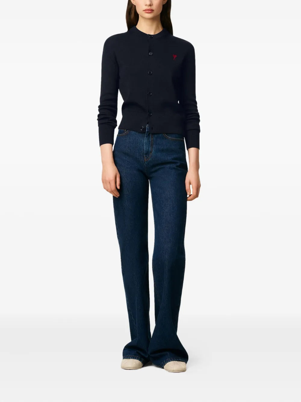 Image de l'article Cardigan AMI de coeur en de la marque Ami PARIS pour Femme - Saison Automne-Hiver 2025 - Vue de Dos