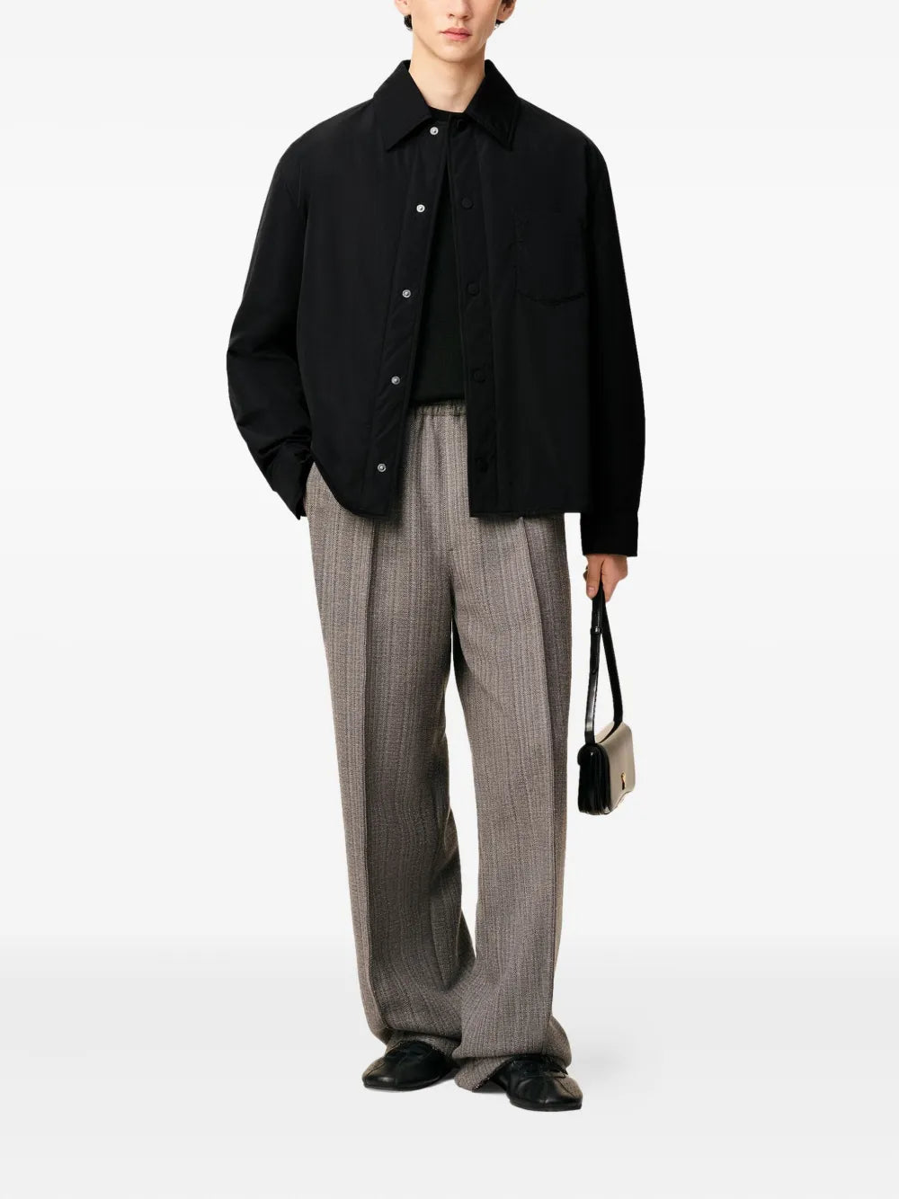 Image de l'article Veste chemise en nylon de la marque Ami PARIS pour Homme - Saison Automne-Hiver 2025 - Vue de Dos