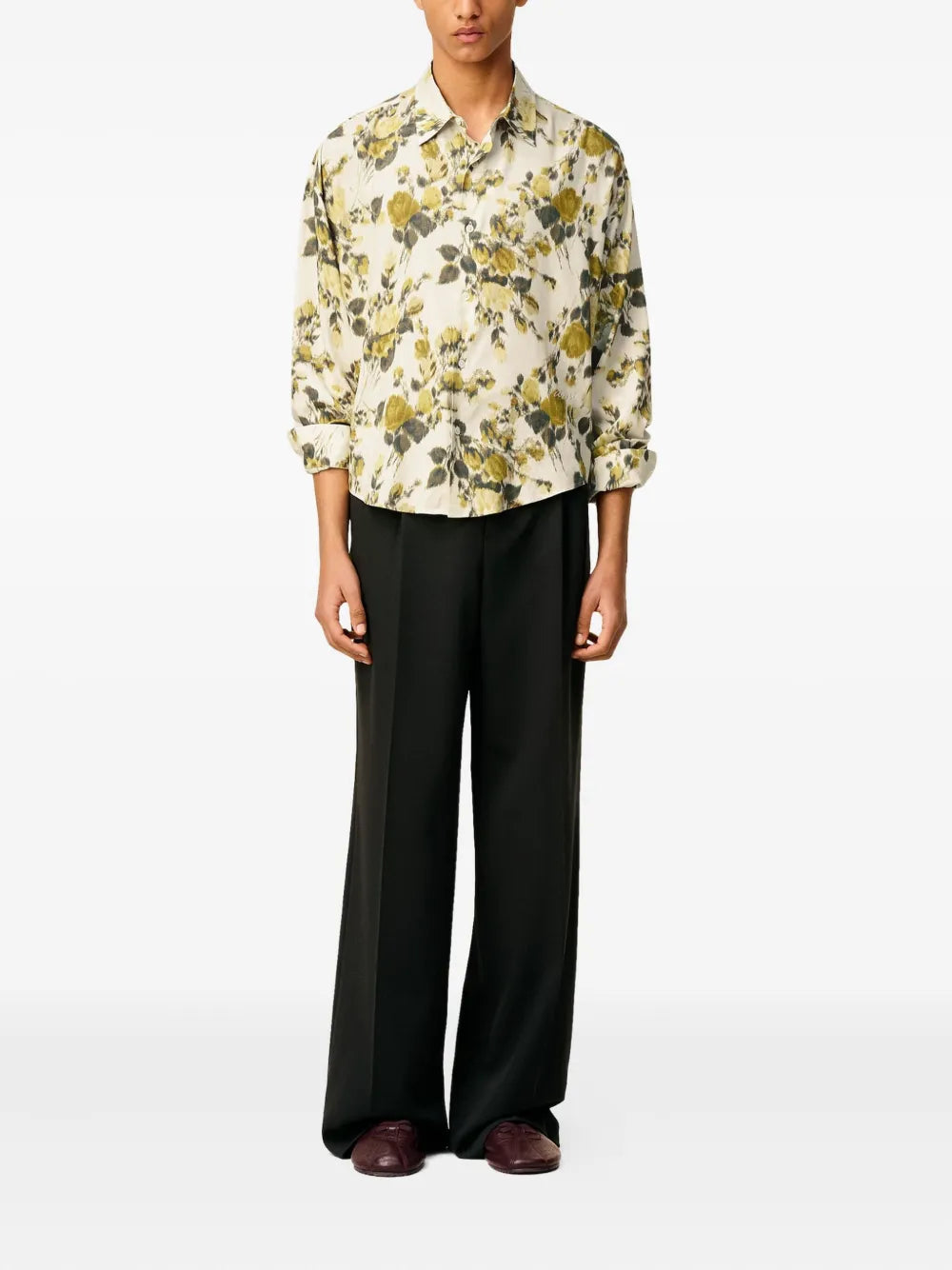 Immagine della camicia a fiori del marchio Ami PARIS per Unisex - Stagione Autunno-Inverno 2025 - Vista Dettagliata_1