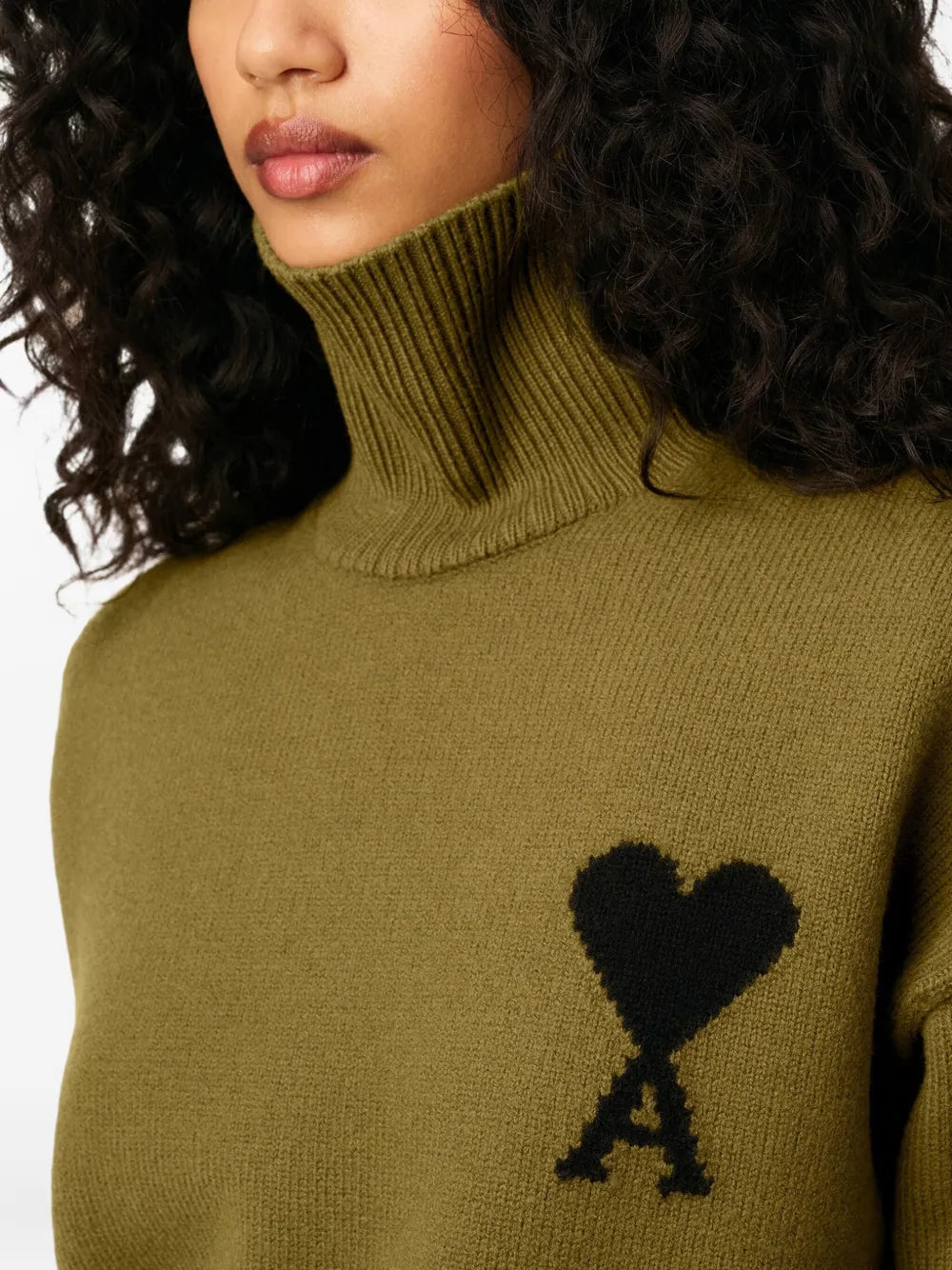 Image de l'article Pull Ami de coeur de la marque Ami PARIS pour Unisex - Saison Automne-Hiver 2025 - Vue détaillée_5
