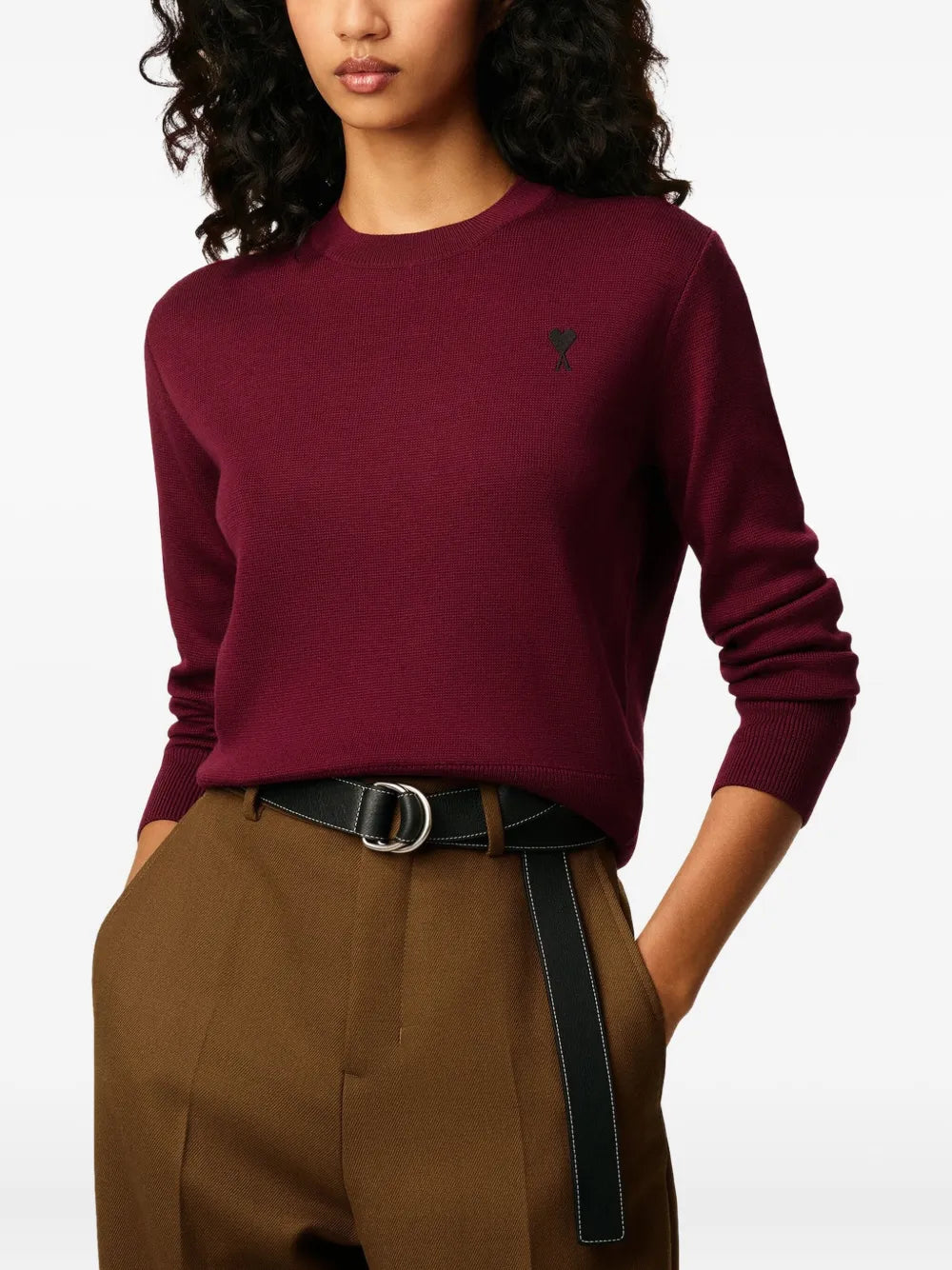 Image de l'article Pull Ami de coeur de la marque Ami PARIS pour Femme - Saison Automne-Hiver 2025 - Vue détaillée_5