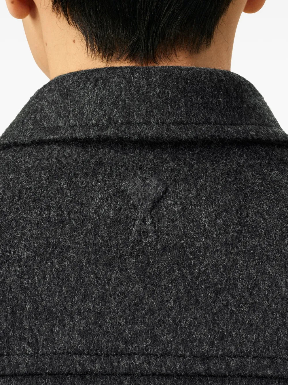 Image of the Ami PARIS Trucker Jacket for Unisex - Fall-Winter 2025 - Detailed View_5