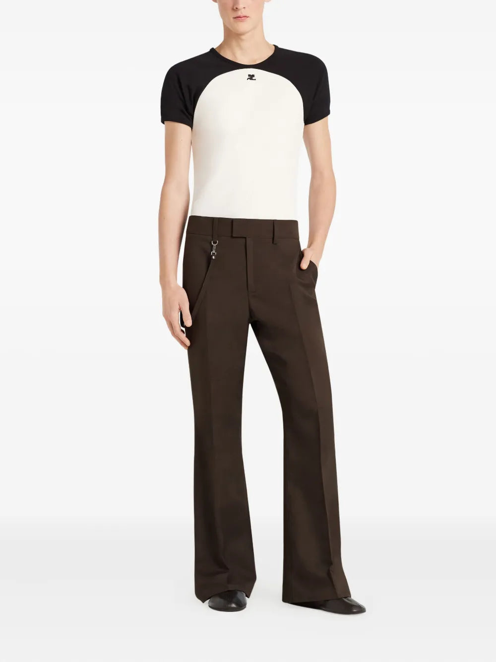 ブランドCourrègesのメンズコントラストTシャツの画像 - 秋冬2025 - 後面ビュー