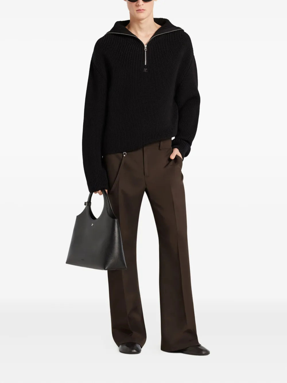 Image de l'article Pull Trucker de la marque Courrèges pour Homme - Saison Automne-Hiver 2025 - Vue détaillée_1