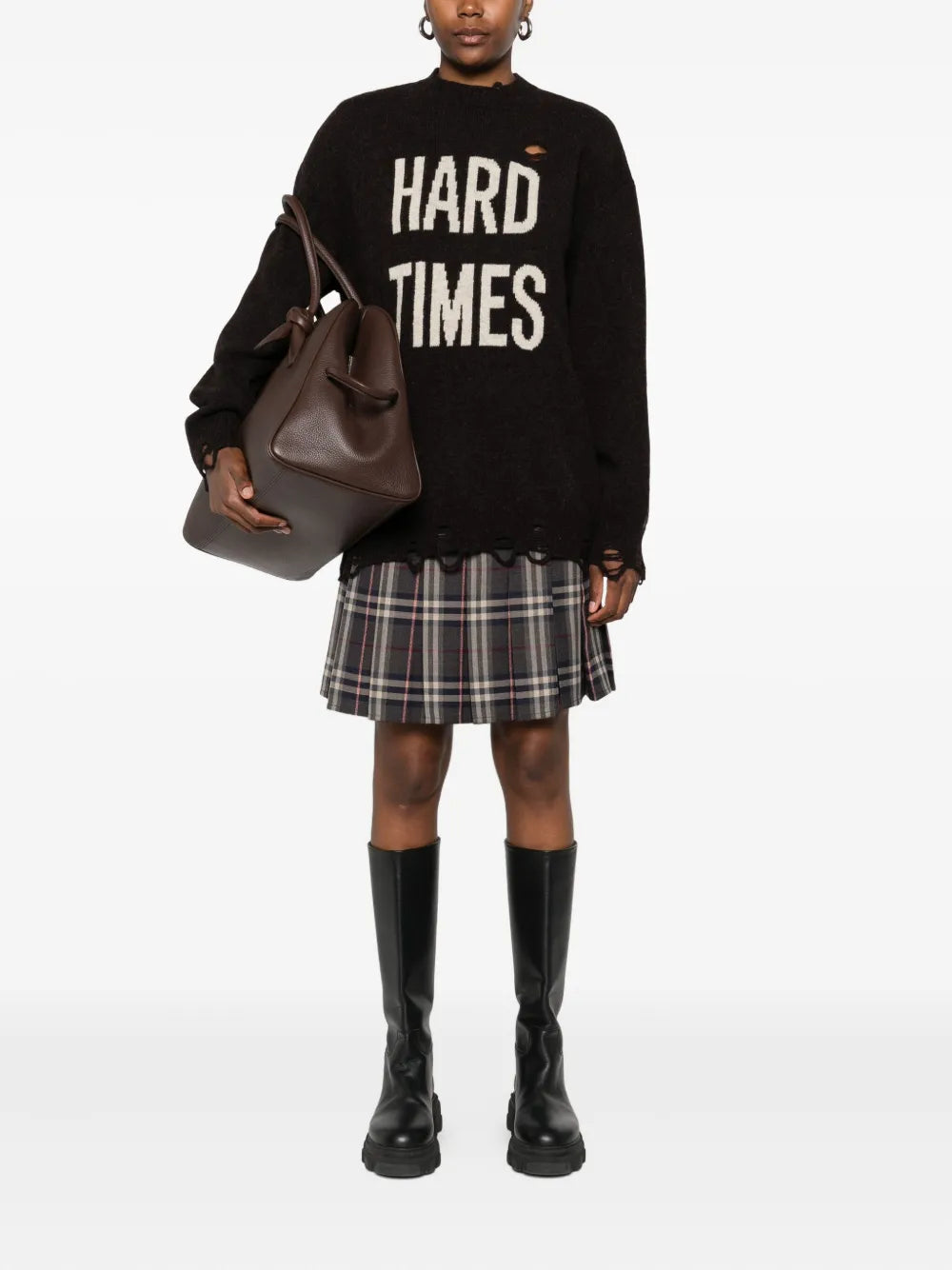 Gonne Gonna a Quadri Check Burberry Grigio Donne