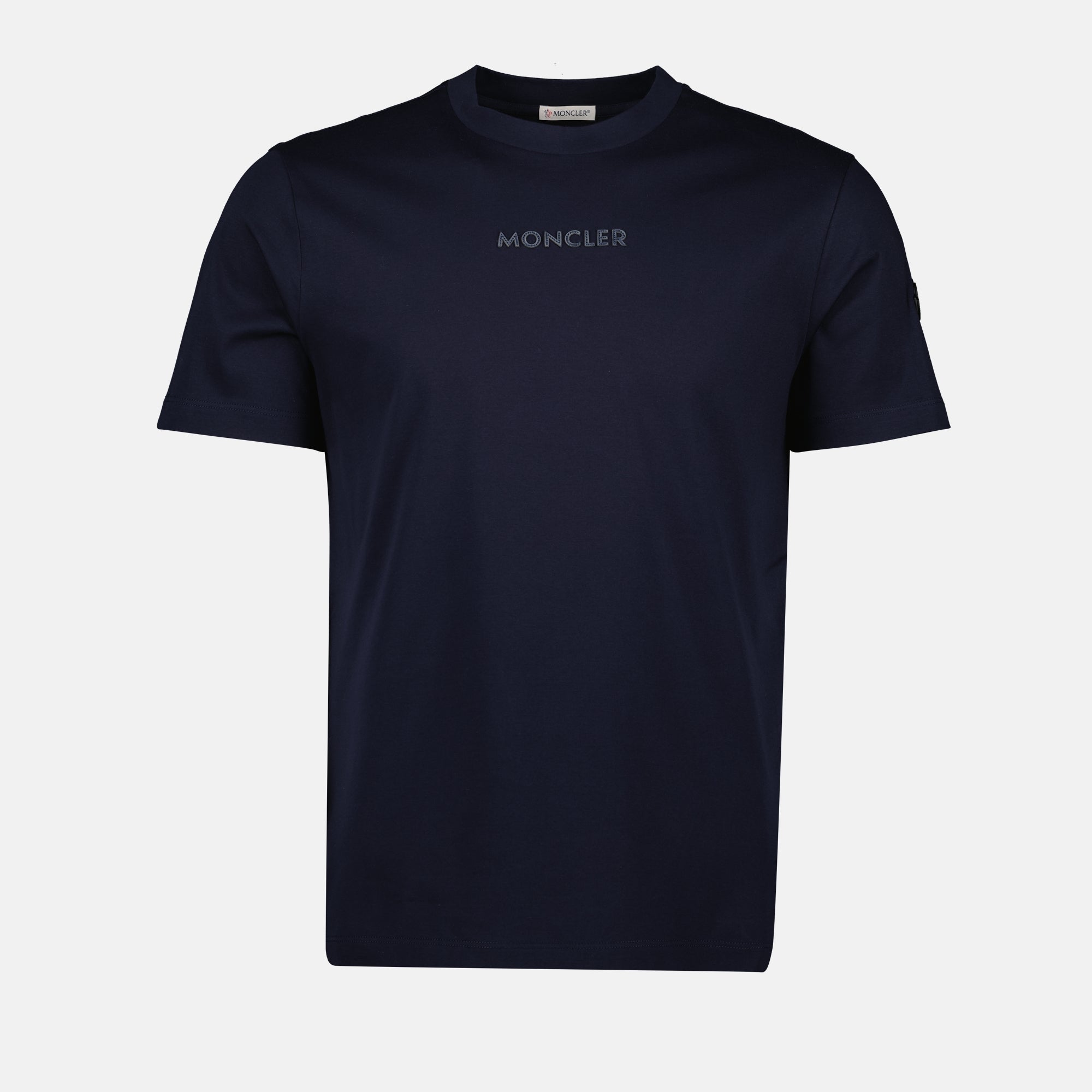 T-shirts T-shirt bleu marine à logo Moncler Bleu foncé Homme