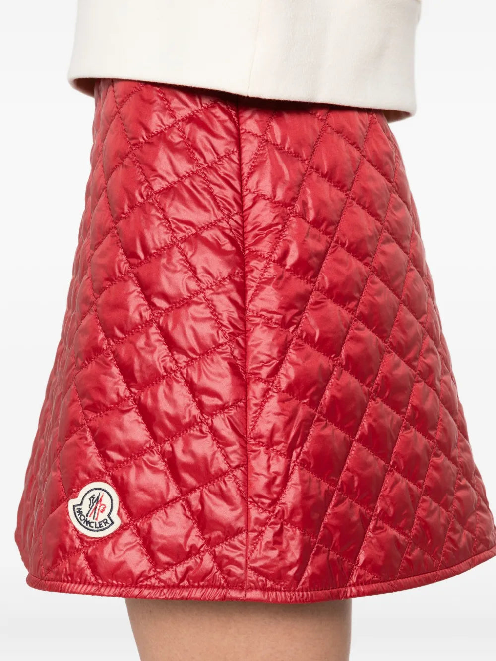 Jupes キルティングミニスカート Moncler Rouge Femme