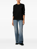 Image of the long-sleeve T-shirt Heart Friend by the brand Ami PARIS for Unisex - Autumn-Winter 2025 - Back View