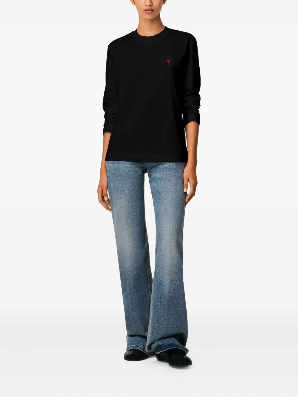 Immagine della T-shirt a maniche lunghe Amico del cuore del marchio Ami PARIS per Unisex - Stagione Autunno-Inverno 2025 - Vista Posteriore