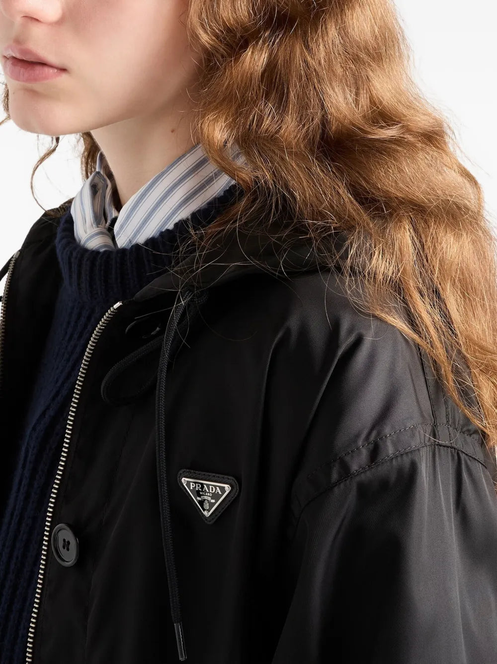 Manteaux 防水パーカー Prada Noir Femme