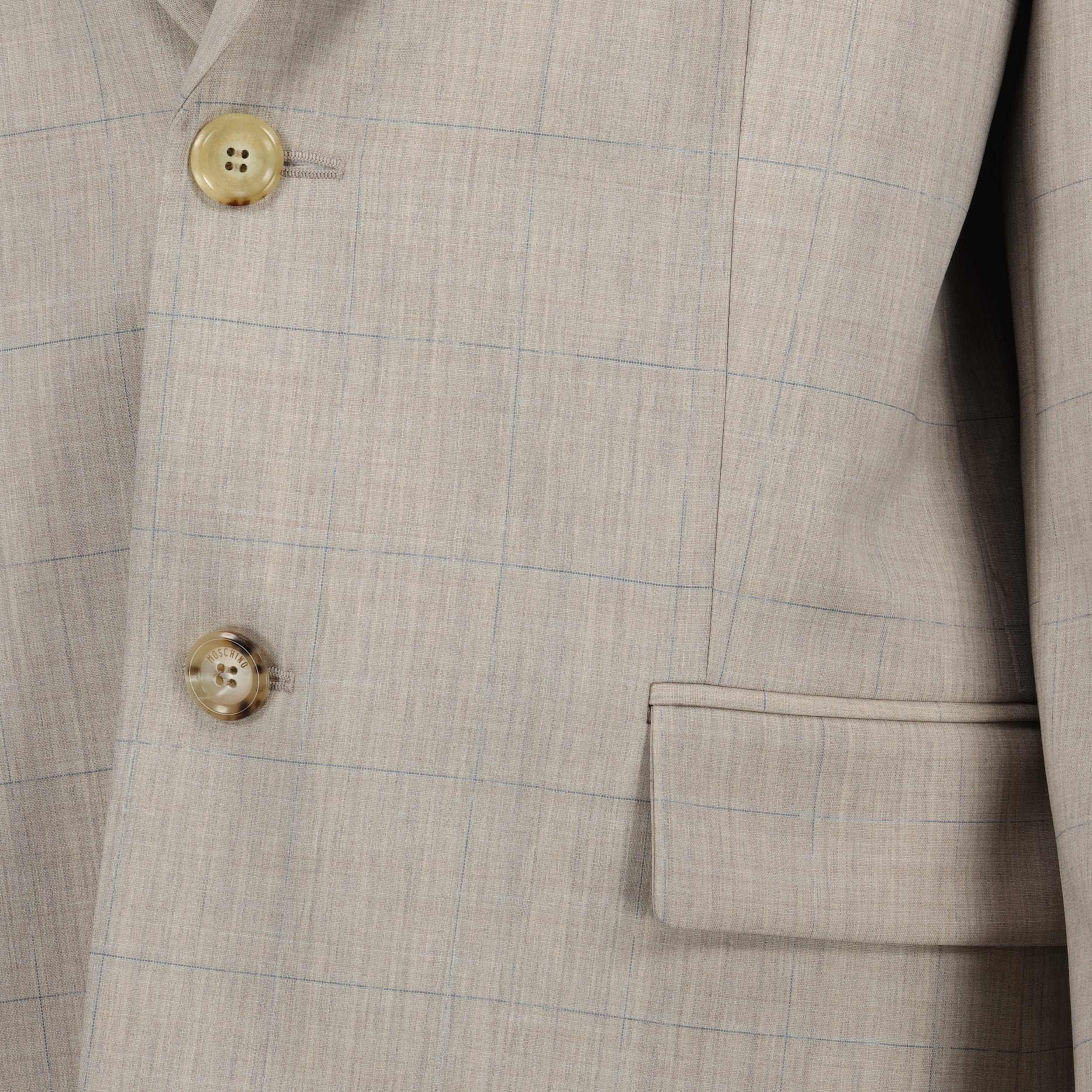 Vestes Blazer à carreaux Moschino Beige Femme