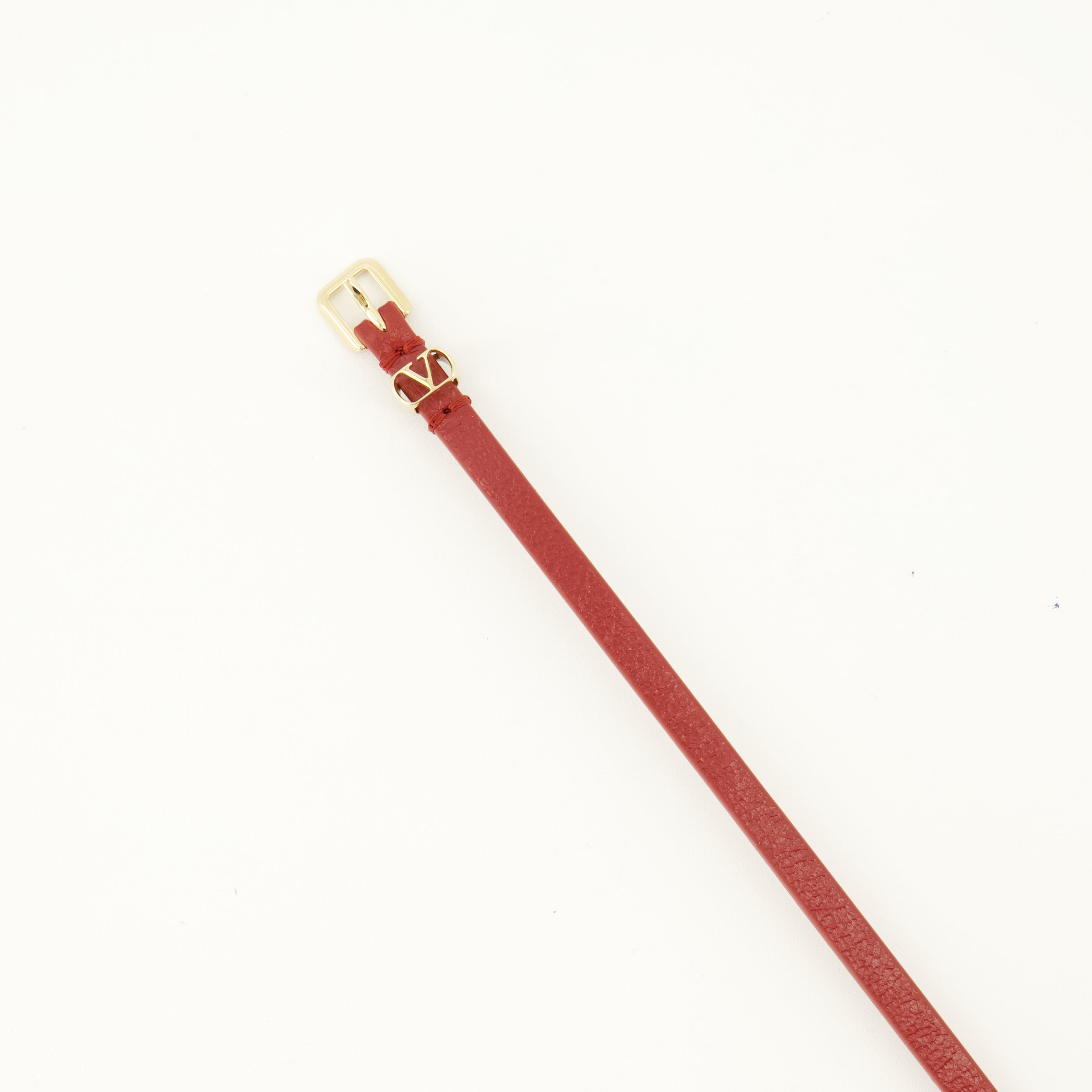 Bijoux Pulseira VLogo em Couro Vermelho Valentino Garavani Rouge Femme