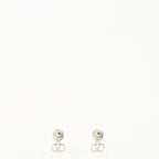 Bijoux Boucles d'oreilles VLogo en métal et cristaux Swarovski® argenté Valentino Garavani Argenté Femme