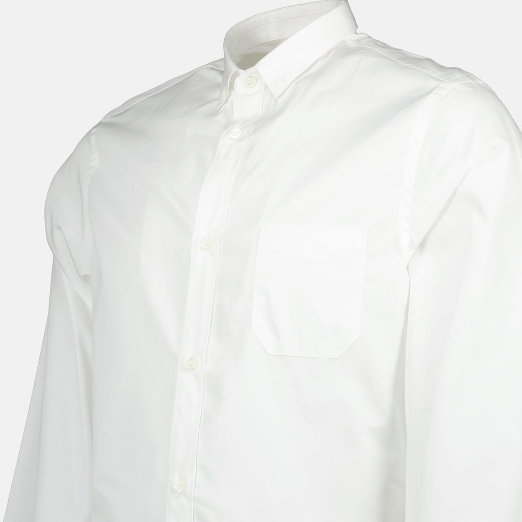 Chemises Chemise en coton Prada Blanc Homme
