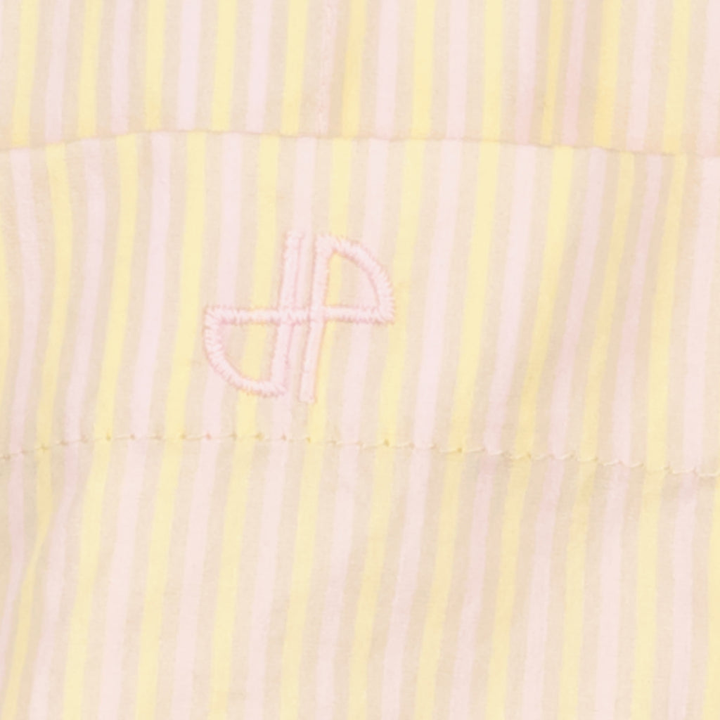 Shorts Pantaloni corti in seta a righe beige Patou Rose Femme