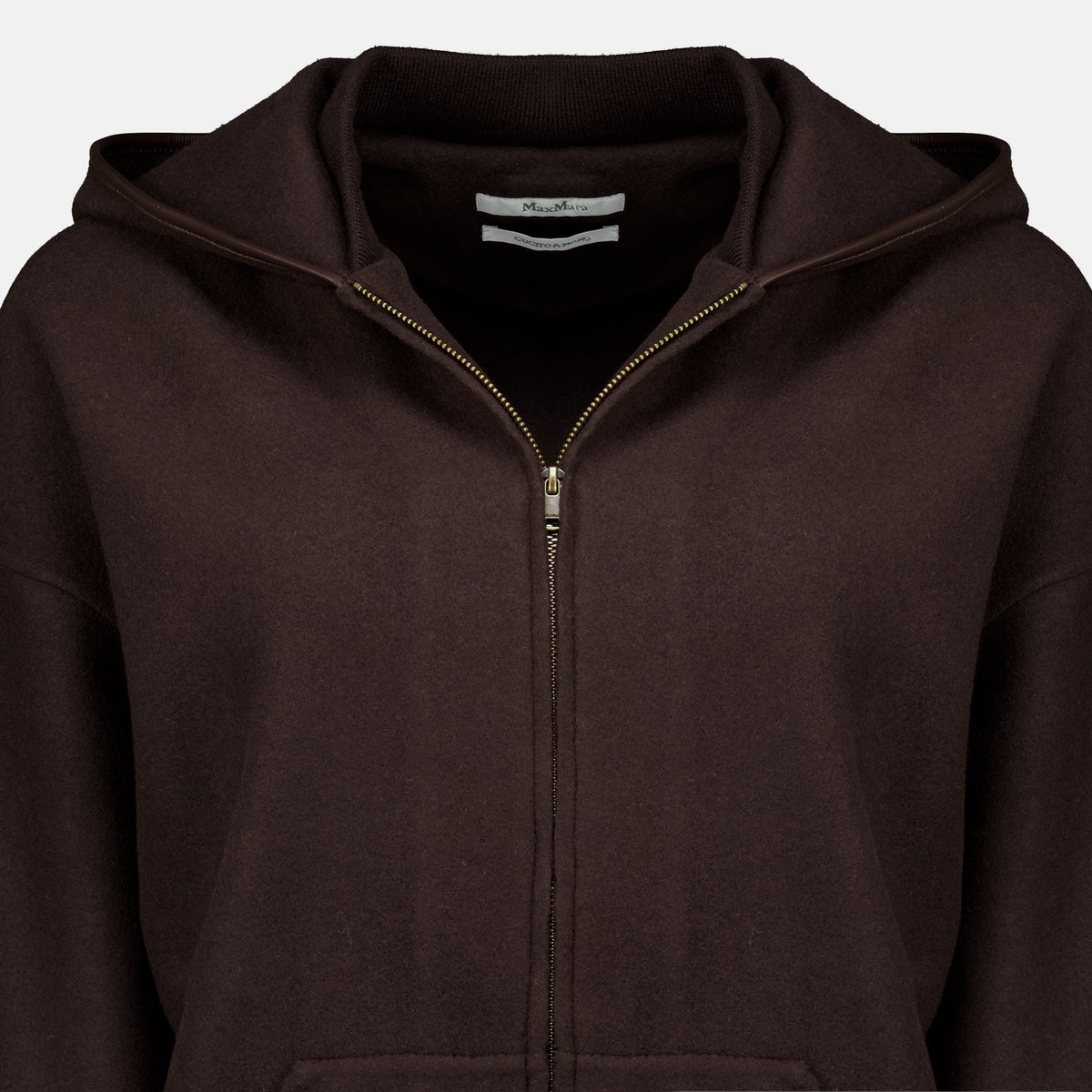 Sweatshirts Braune Zip-up Kapuzenjacke Max Mara Marron Femme
