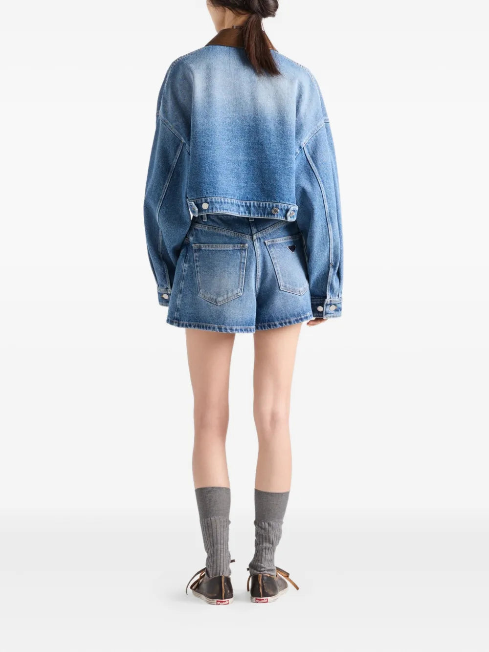 Jacken Kurze Jeansjacke Prada Blau Damen