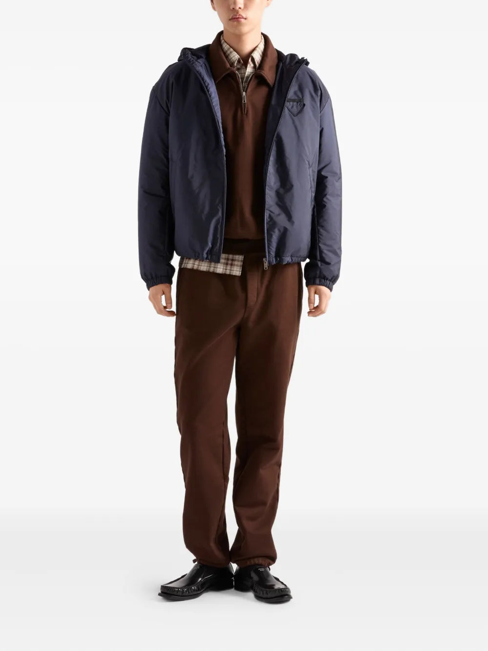 Vestes Casaco Com Fecho Prada Bleu foncé Homme