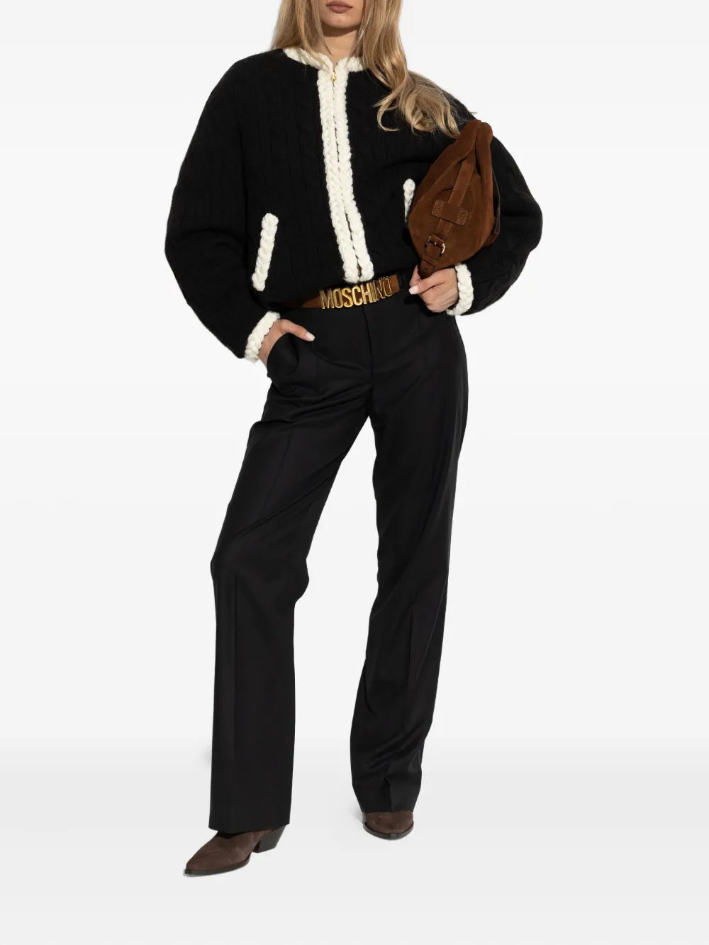 Imagem da Jaqueta de Lã Moschino para Mulher - Época Outono-Inverno 2025 - Vista Traseira