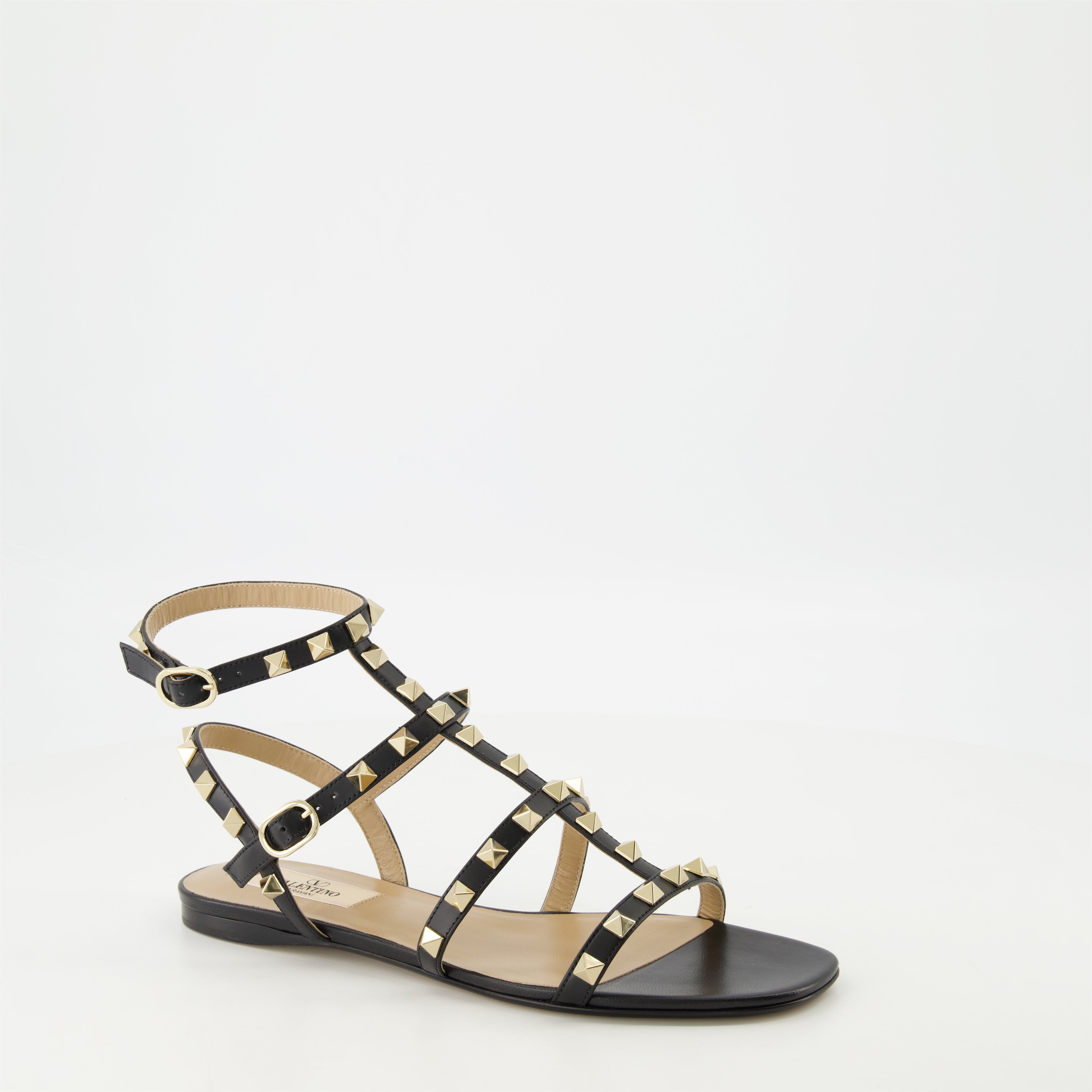 Chaussures ouvertes Sandales Rockstud Valentino Garavani Noir Femme