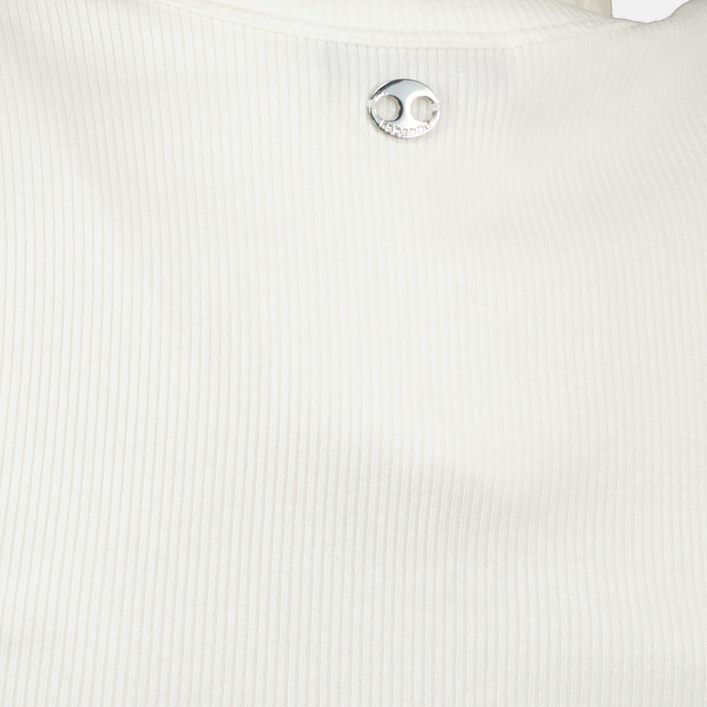 ブランドRabanneの女性用ホワイトコットンタンクトップの記事の画像 - 2026年春夏シーズン - 詳細ビュー2