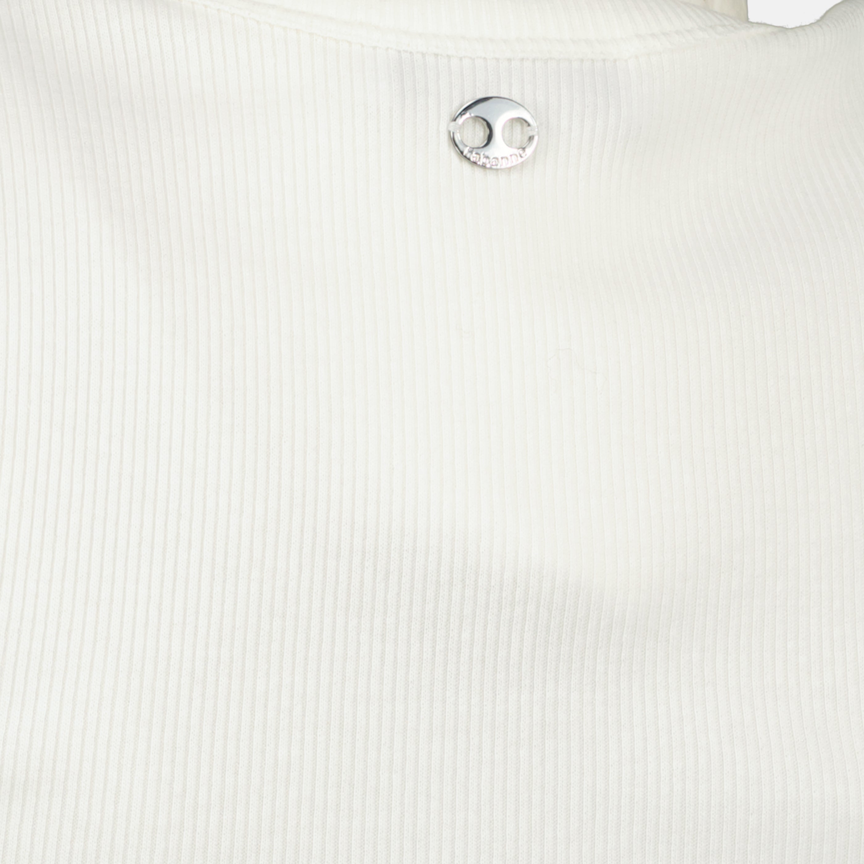 ブランドRabanneの女性用ホワイトコットンタンクトップの記事の画像 - 2026年春夏シーズン - 詳細ビュー2