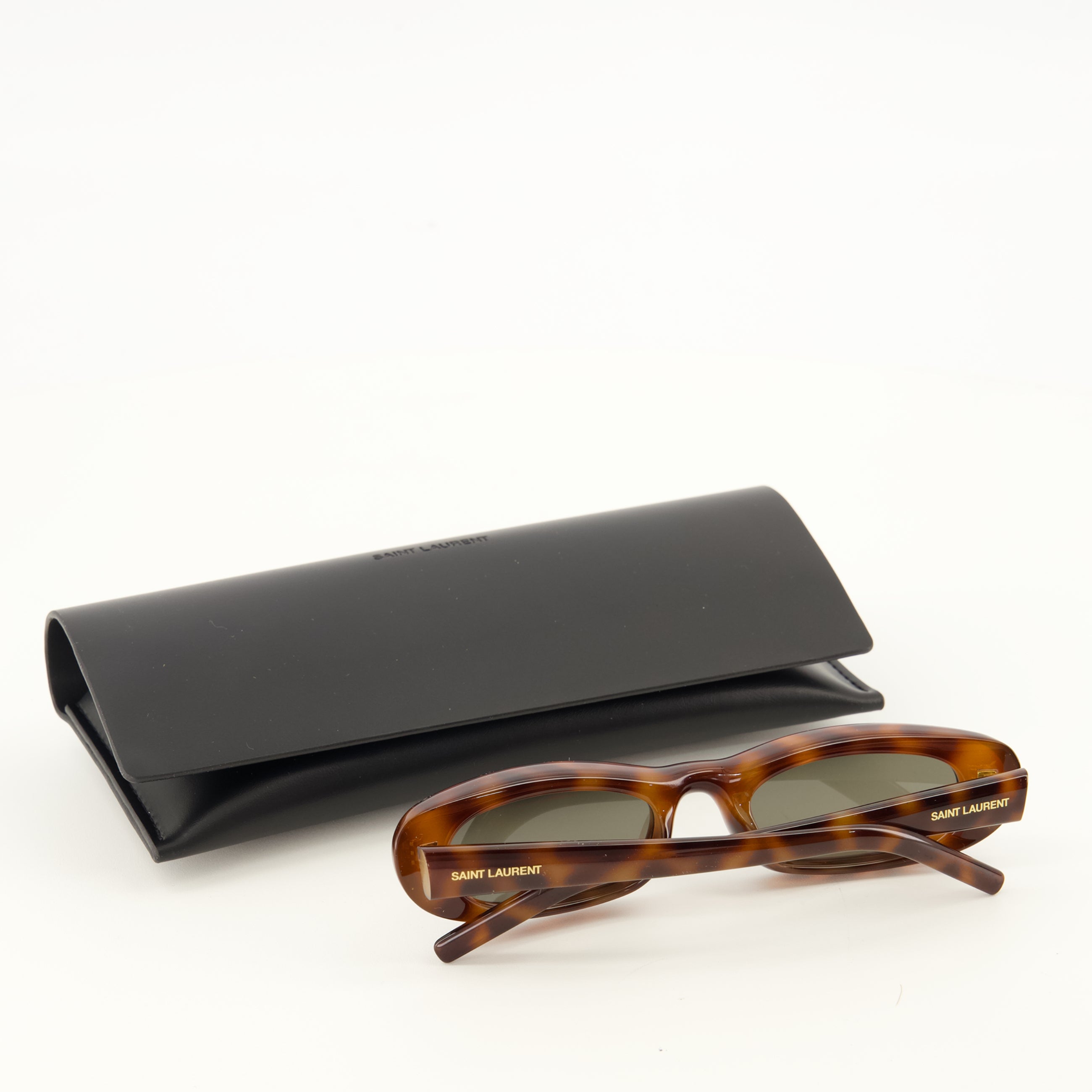 Lunettes Óculos de Sol SL 557 Shade Plump Marrons Saint Laurent Marron Unisexe