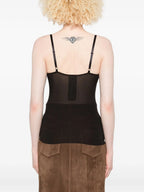 サンロランの女性用シルクトップの画像 - 2025年秋冬シーズン - 詳細ビュー_4