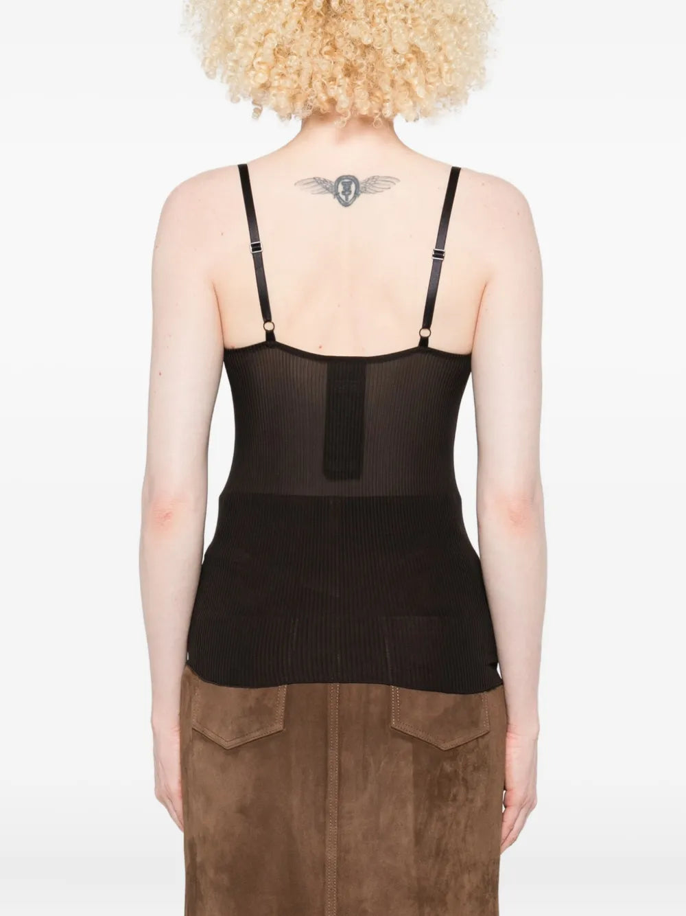 サンロランの女性用シルクトップの画像 - 2025年秋冬シーズン - 詳細ビュー_4