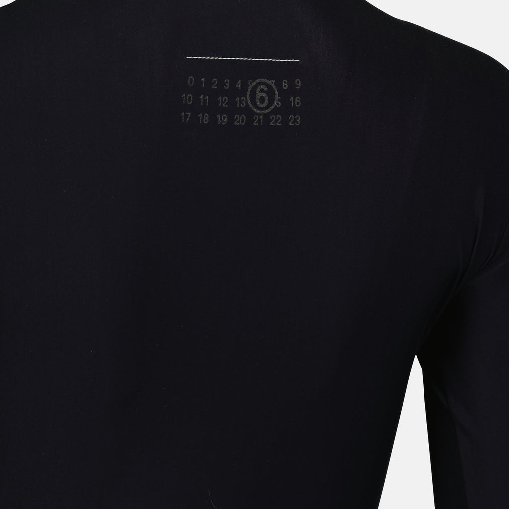 Image de l'article Body noir en lycra de la marque Mm6 pour Femme - Saison Printemps-Été 2026 - Vue détaillée_2