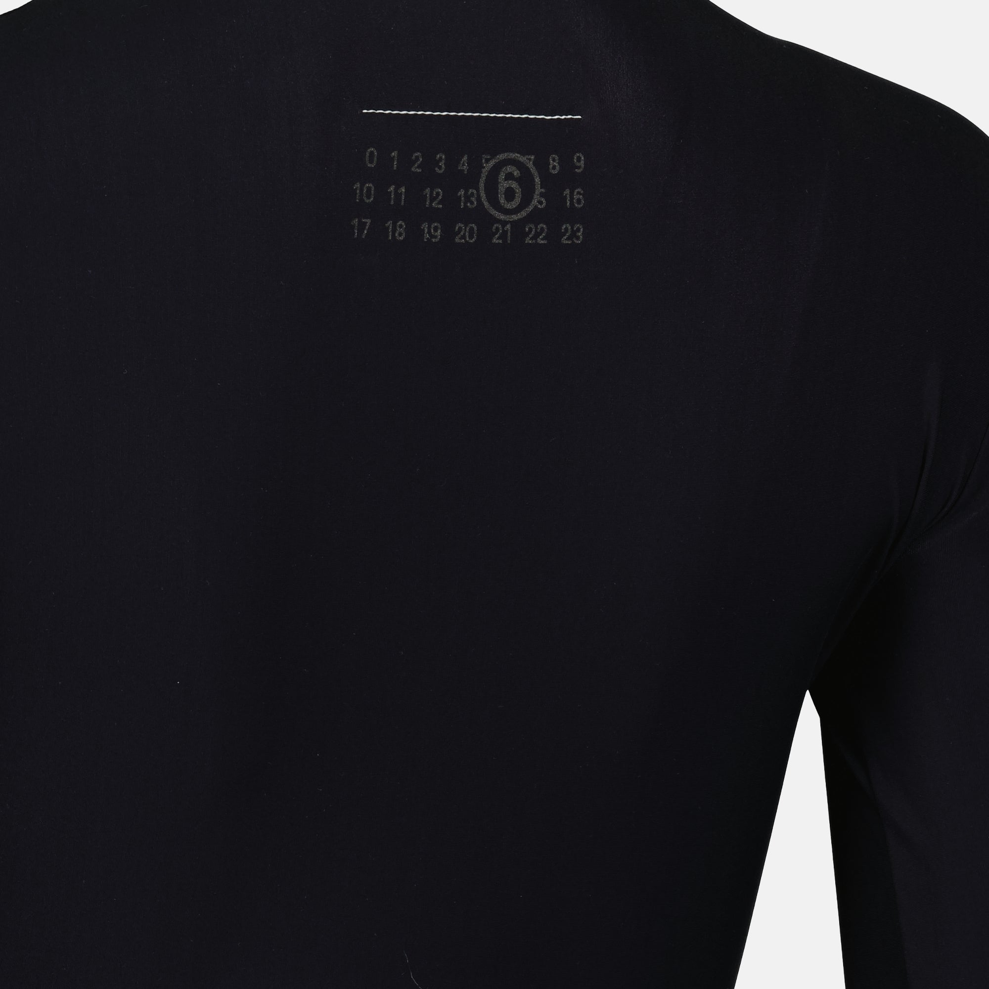 Image de l'article Body noir en lycra de la marque Mm6 pour Femme - Saison Printemps-Été 2026 - Vue détaillée_2