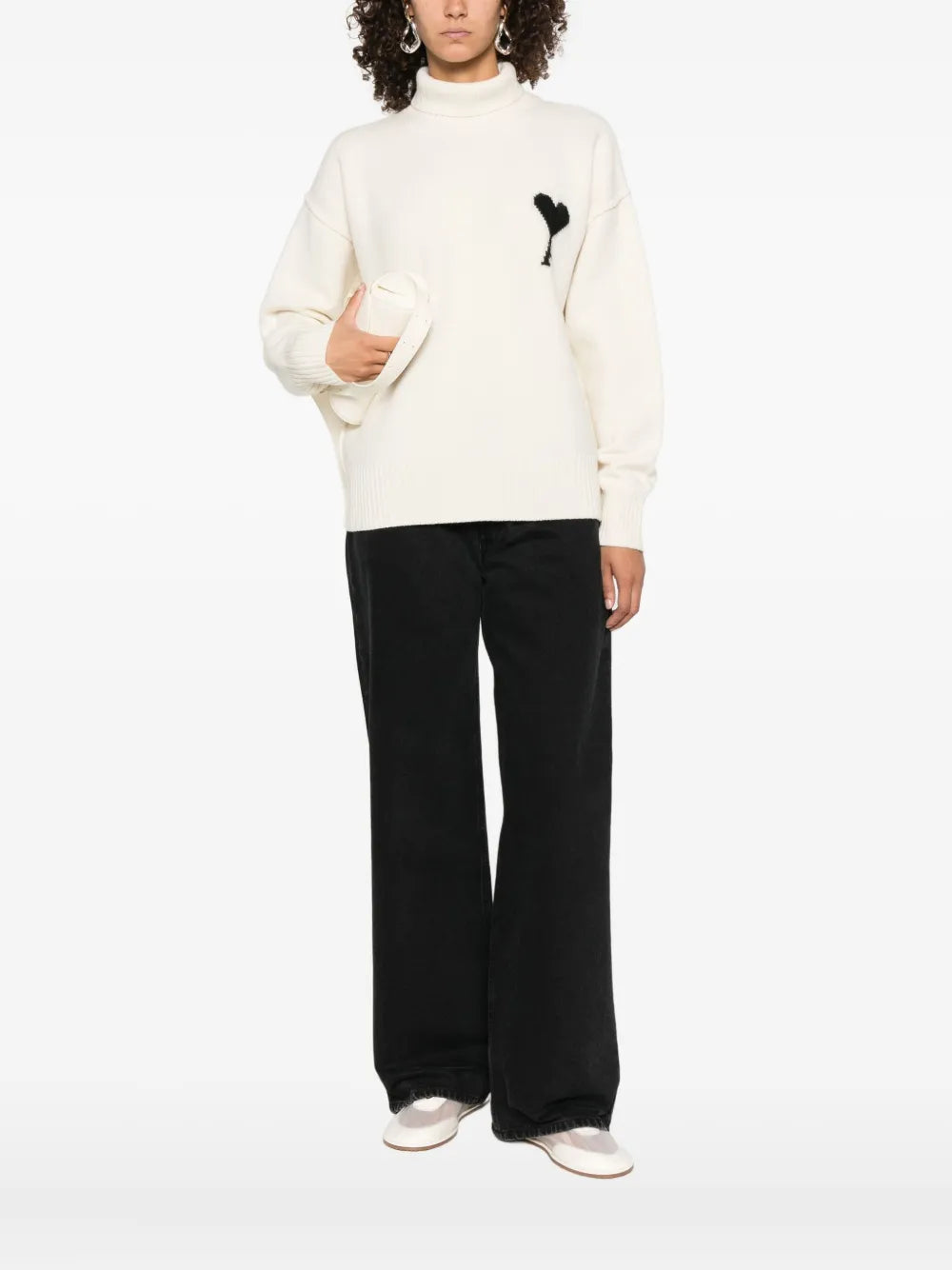Immagine del Pull Ami di cuori del marchio Ami PARIS per Unisex - Stagione Autunno-Inverno 2025 - Vista Posteriore