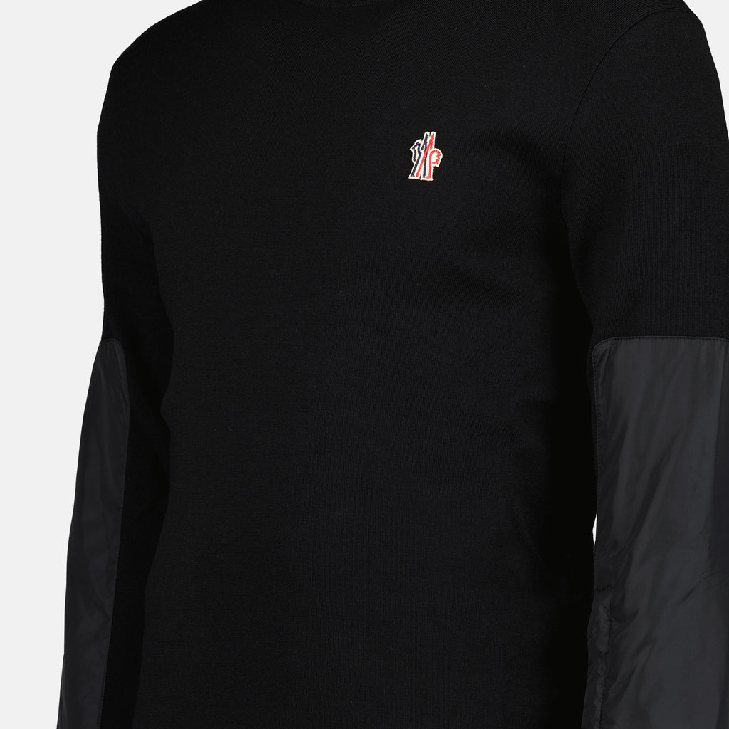 Maille Pull à logo Moncler Grenoble Noir Homme