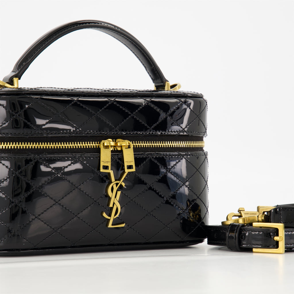 Bolsos de mano y al hombro Sac Gaby Vanity en cuir verni Saint Laurent Negro Femme