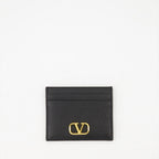 スモールレザーグッズ VLogoカードホルダー Valentino Garavani 黒 Femme