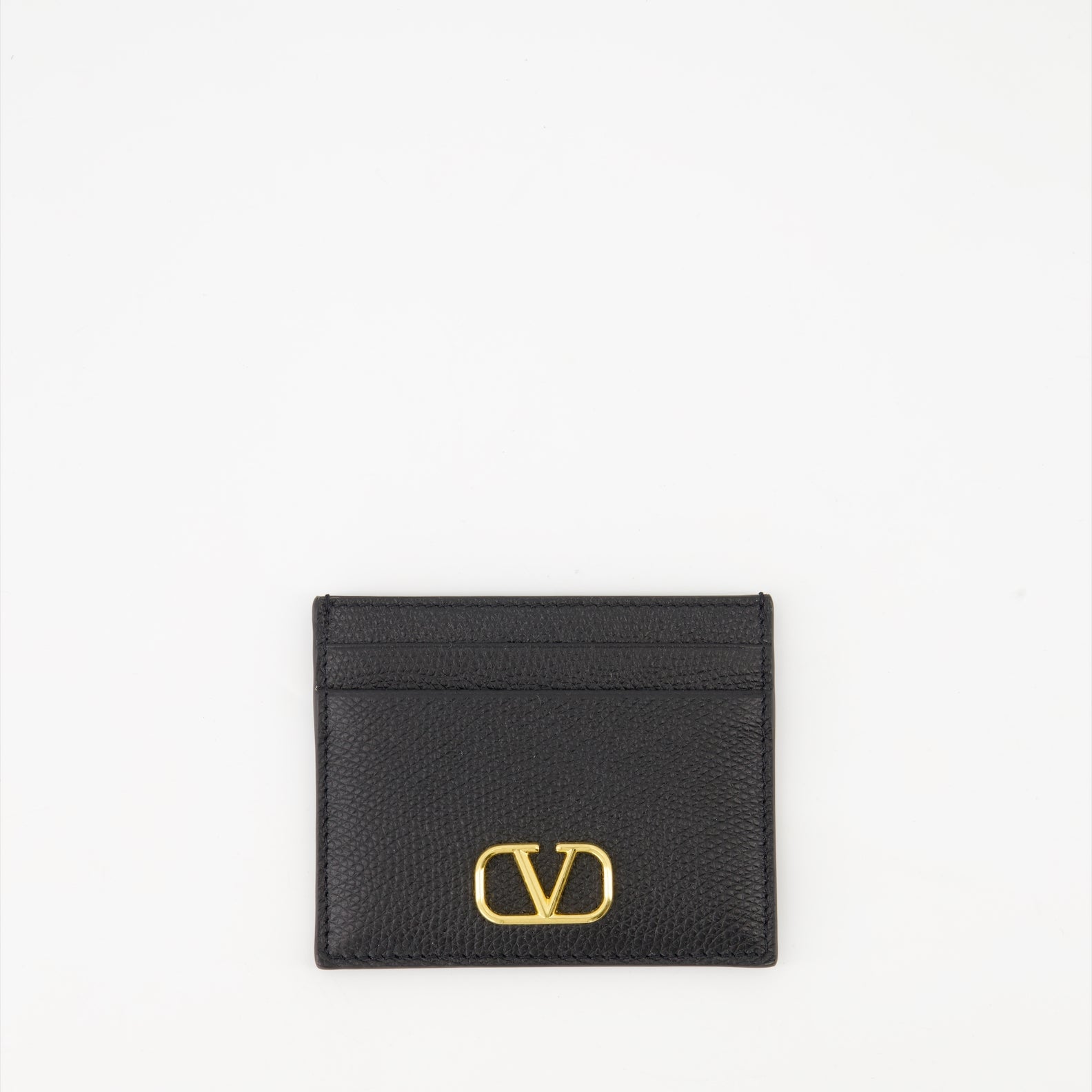 Small leather goods VLogo Card Holder Valentino Garavani Black Femme