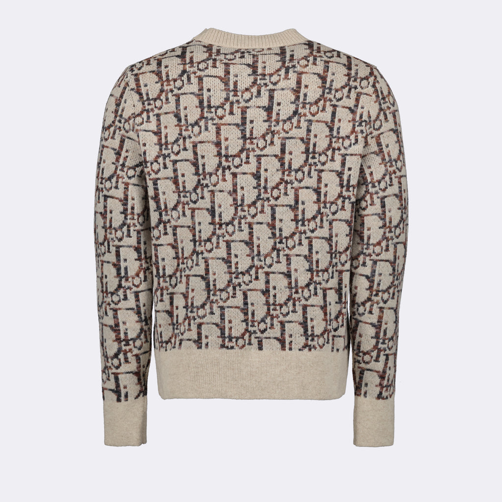Maglieria Pull Oblique Dior Beige Homme